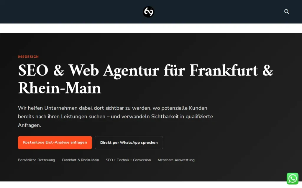 Startseite von 069DESIGN