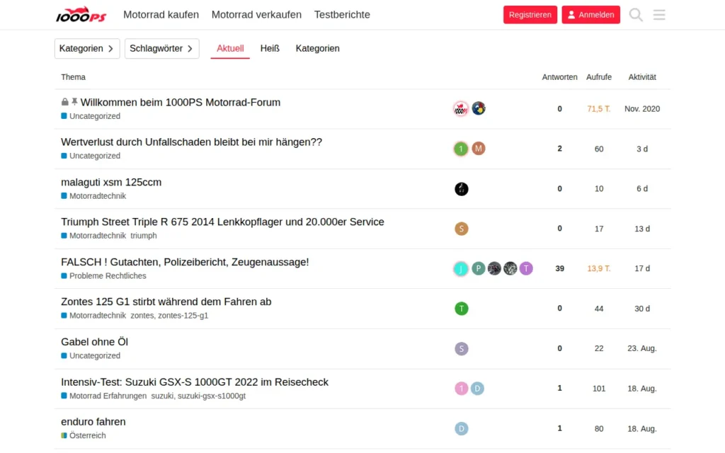 Startseite von 1000PS Motorrad Forum