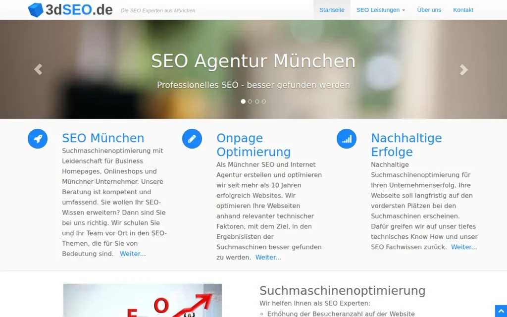 Startseite von 3dSEO.de