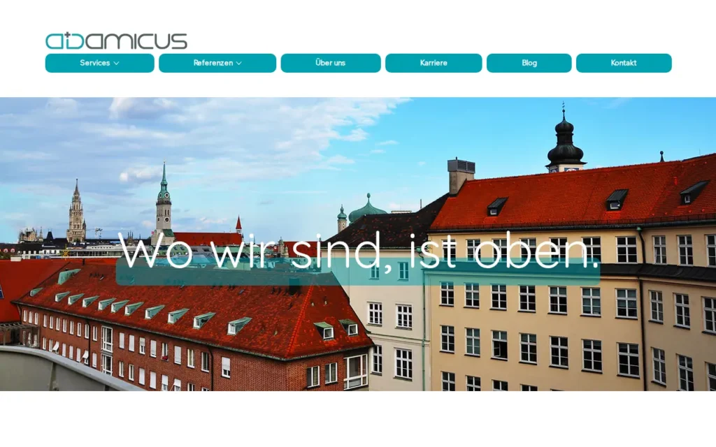 Startseite von adamicus GmbH
