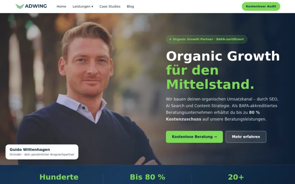 Startseite von ADWING e.K.