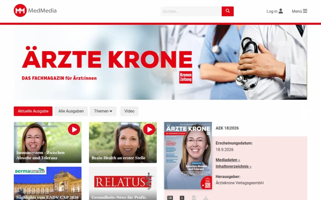Startseite von Ärzte Krone