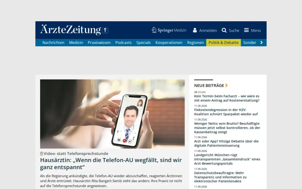 Startseite von Ärzte Zeitung