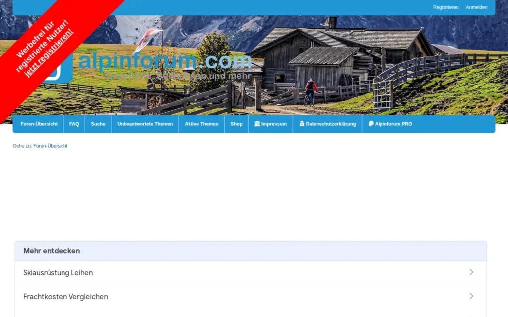 Startseite von alpinforum.com