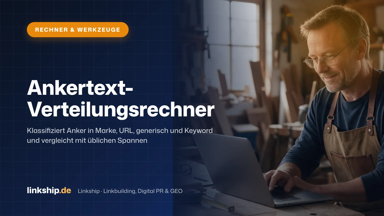 Titelkarte: Ankertext-Verteilungsrechner – Rechner & Werkzeuge, Linkship