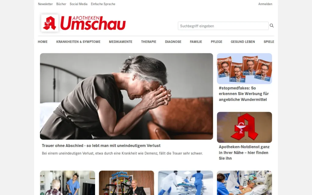 Startseite von Apotheken Umschau