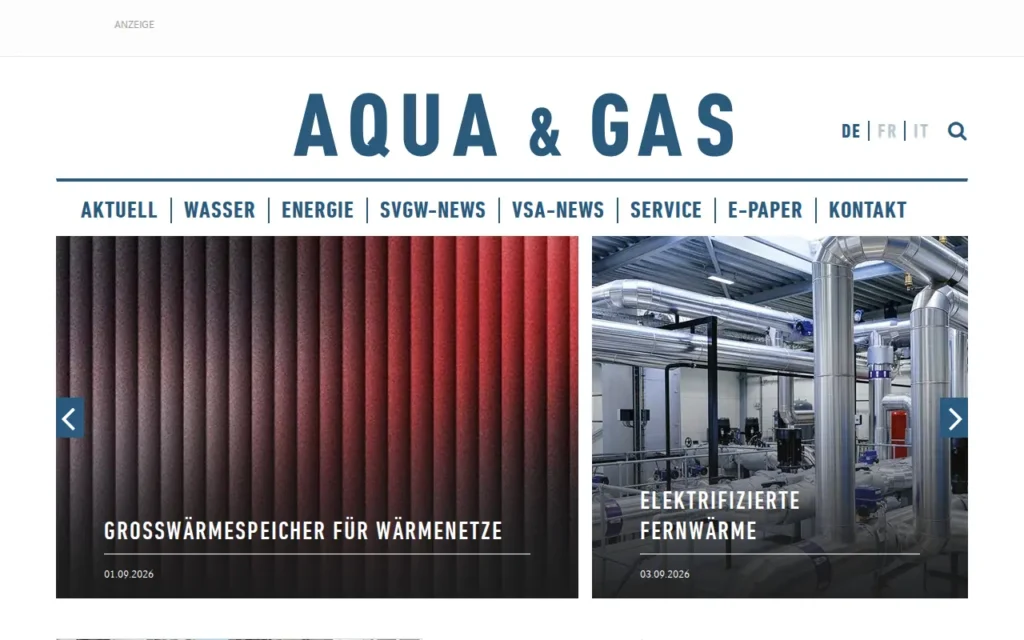 Startseite von Aqua & Gas