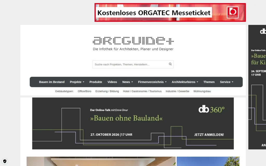 Startseite von arcguide.de