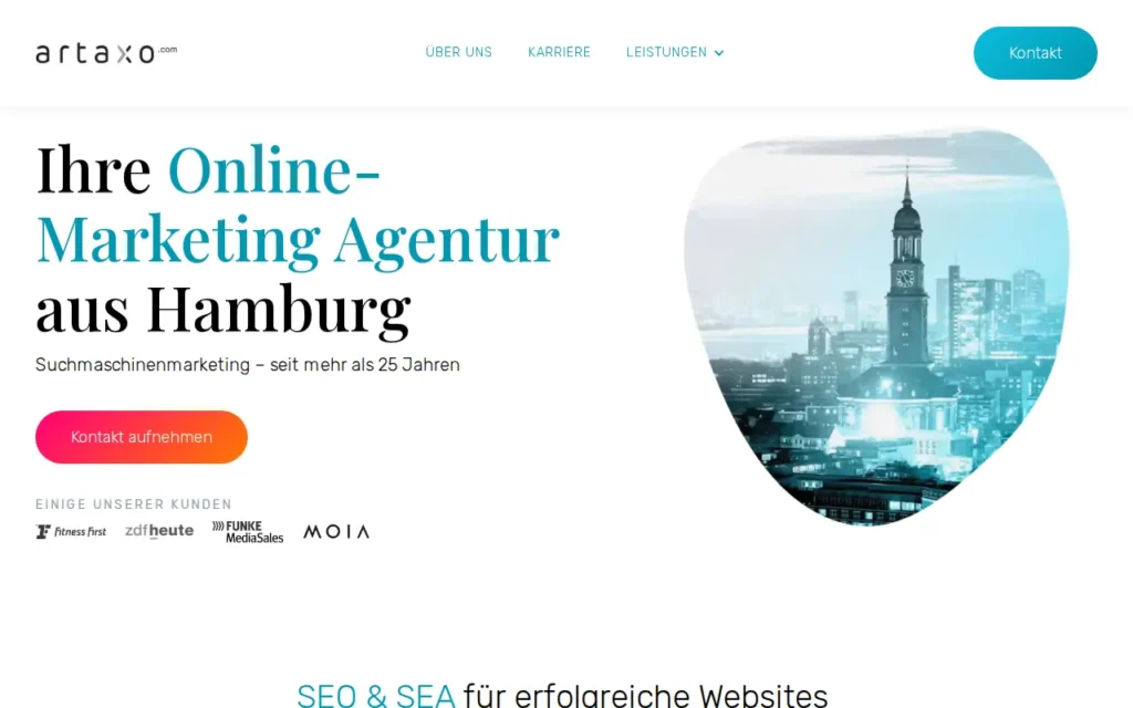 Startseite von artaxo GmbH