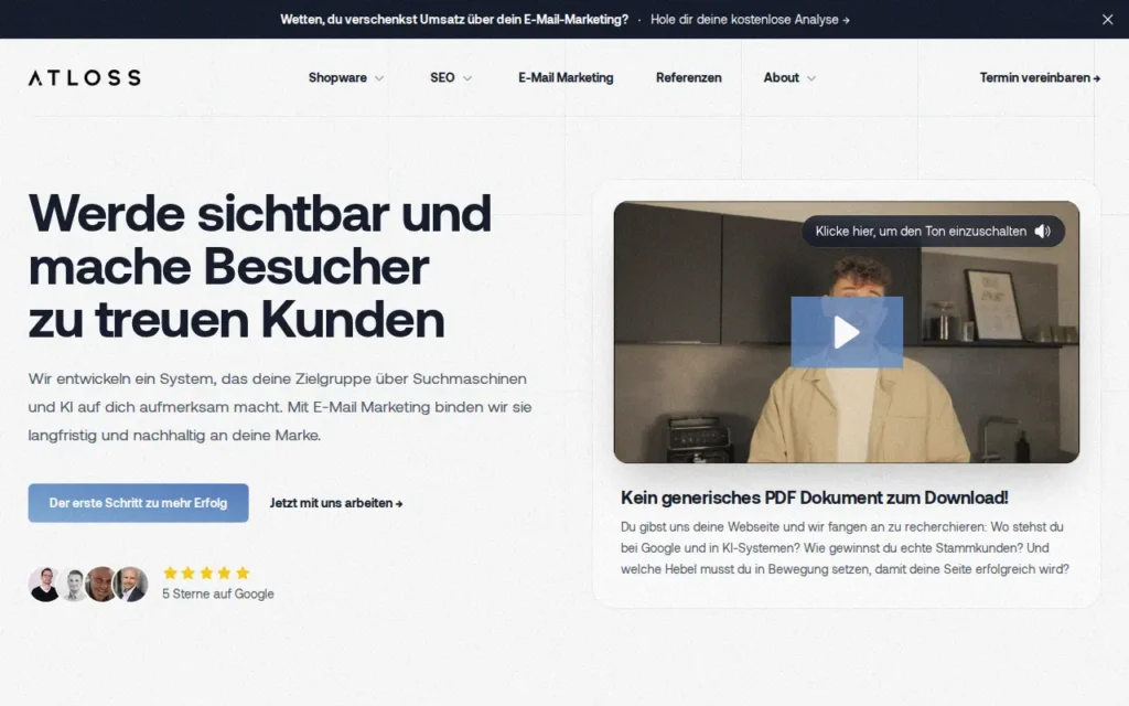 Startseite von Atloss GmbH