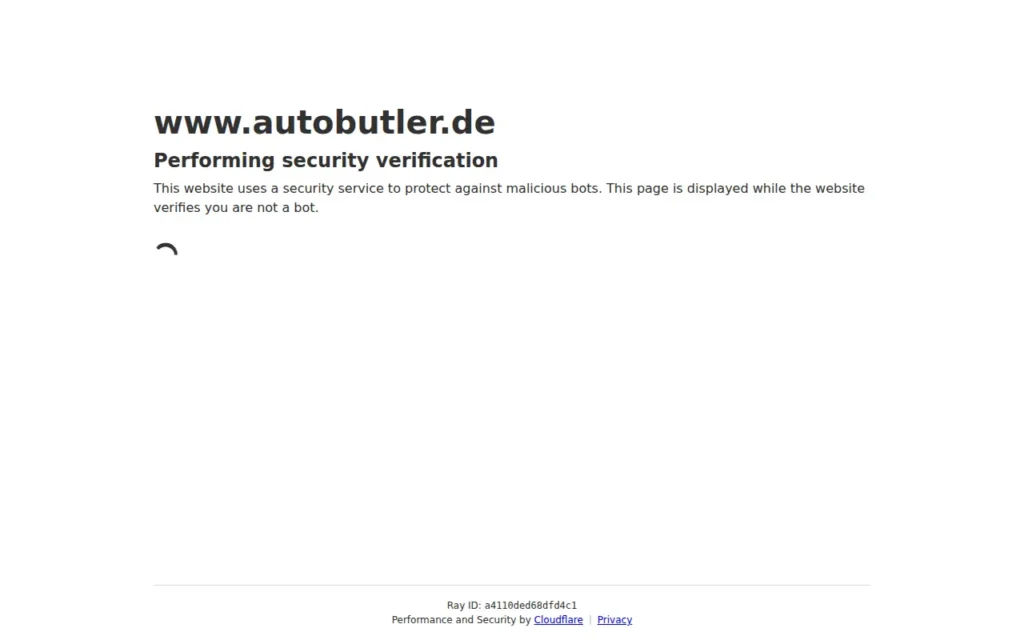 Startseite von Autobutler