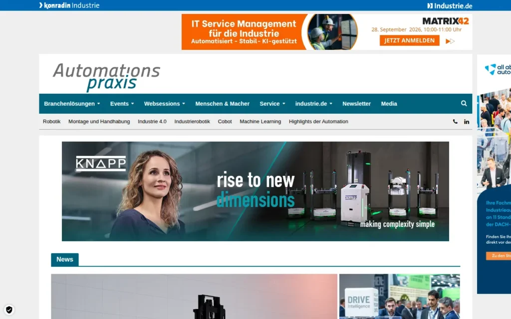 Startseite von Automationspraxis
