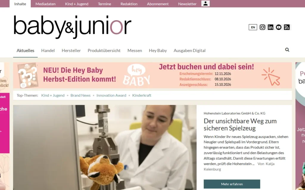 Startseite von baby&junior