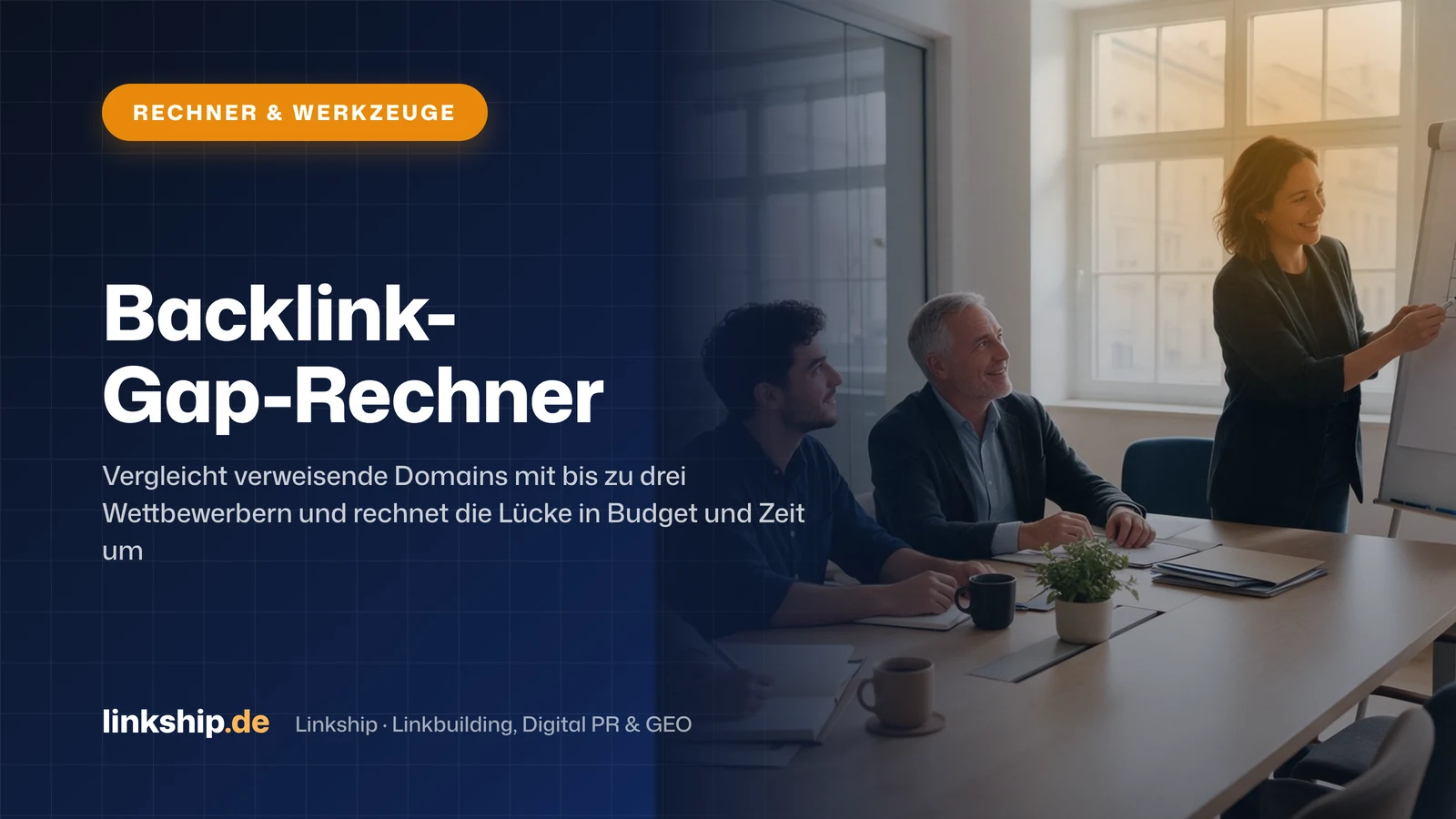 Titelkarte: Backlink-Gap-Rechner – Rechner & Werkzeuge, Linkship