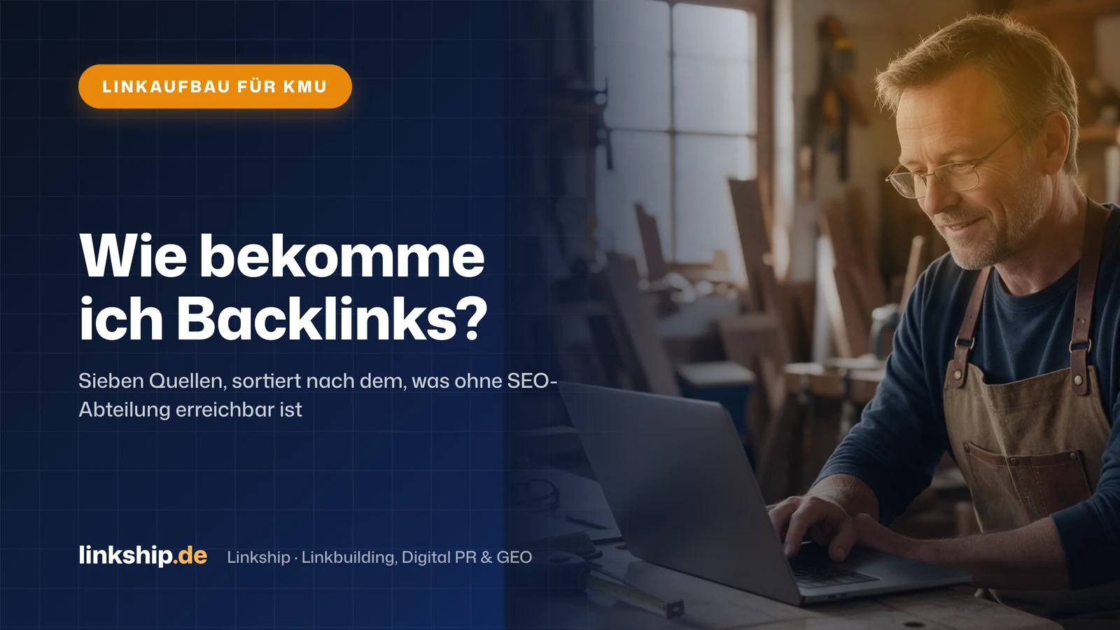 Titelkarte: Wie bekomme ich Backlinks? – Linkaufbau für KMU, Linkship