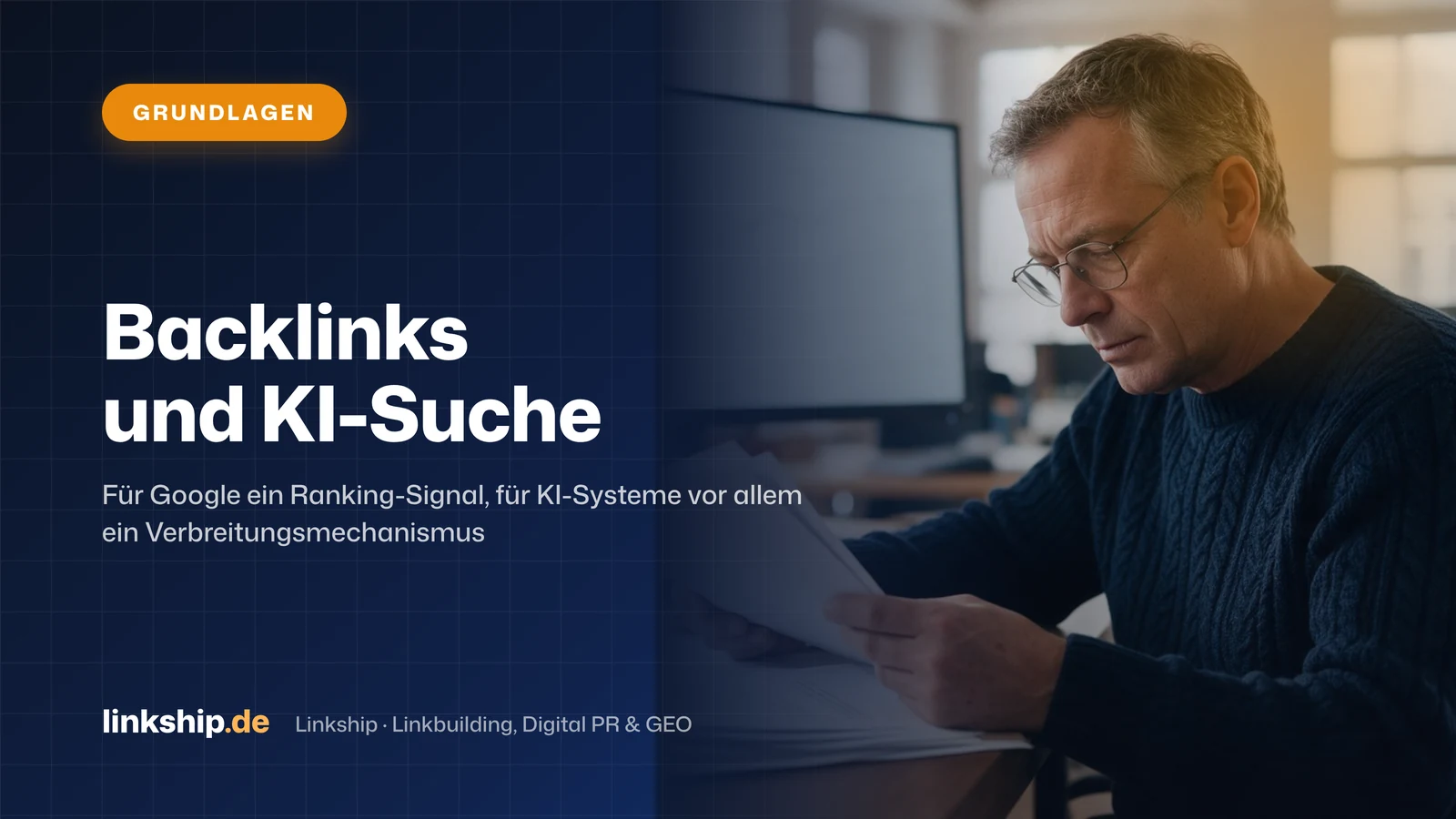 Titelkarte: Backlinks und KI-Suche – Grundlagen, Linkship