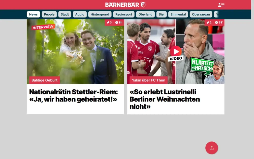 Startseite von Bärner Bär