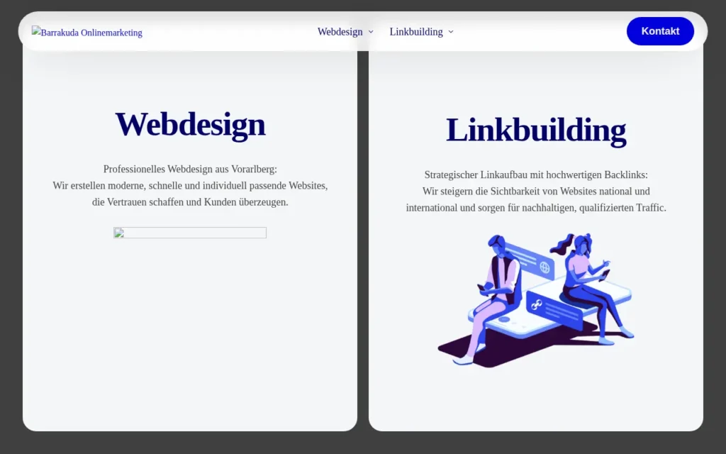 Startseite von Barrakuda Onlinemarketing