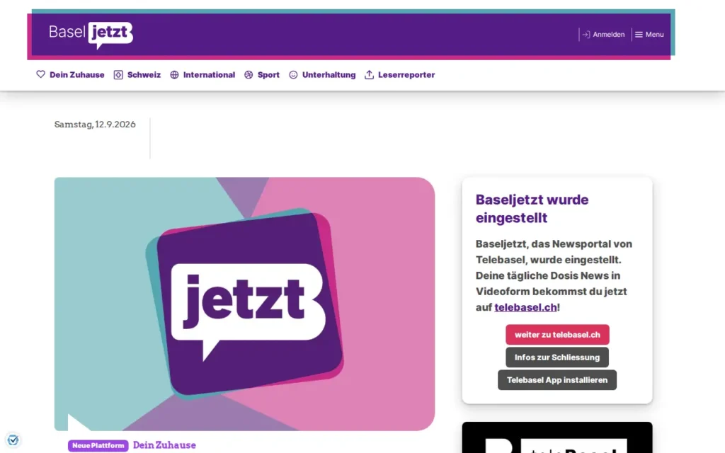 Startseite von Baseljetzt