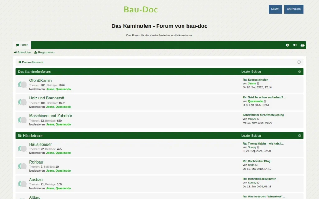 Startseite von Das Kaminofen-Forum von bau-doc