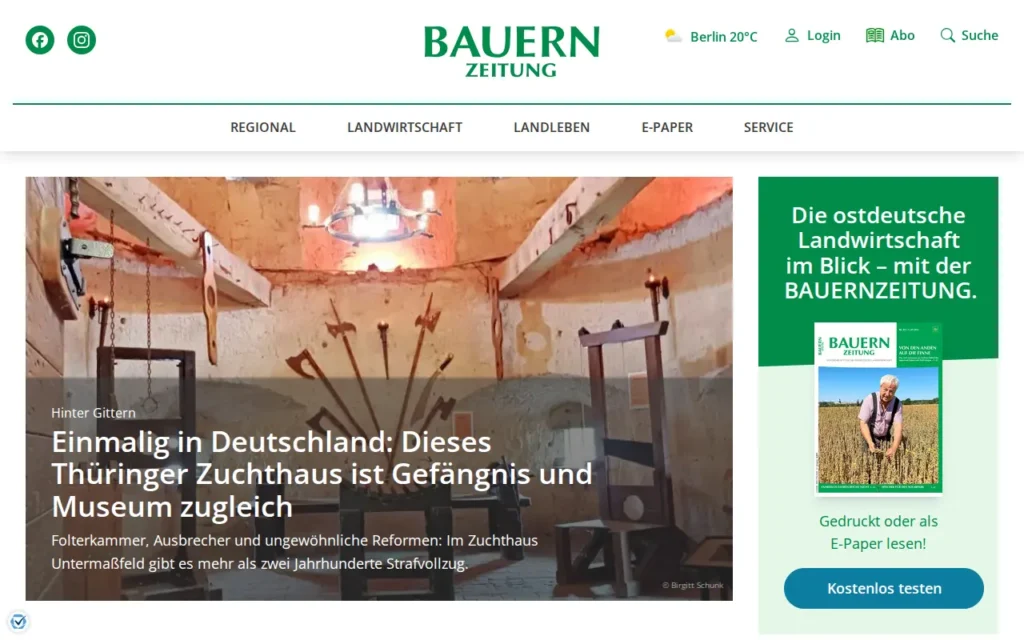 Startseite von BAUERNZEITUNG