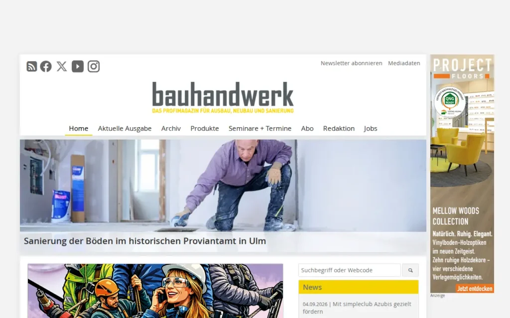 Startseite von bauhandwerk