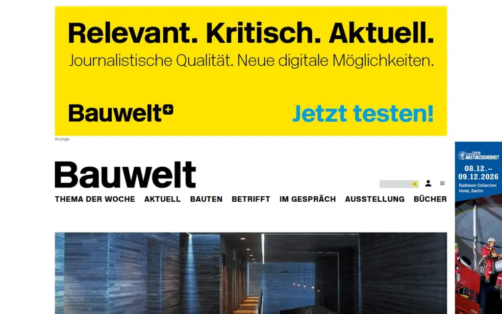 Startseite von Bauwelt