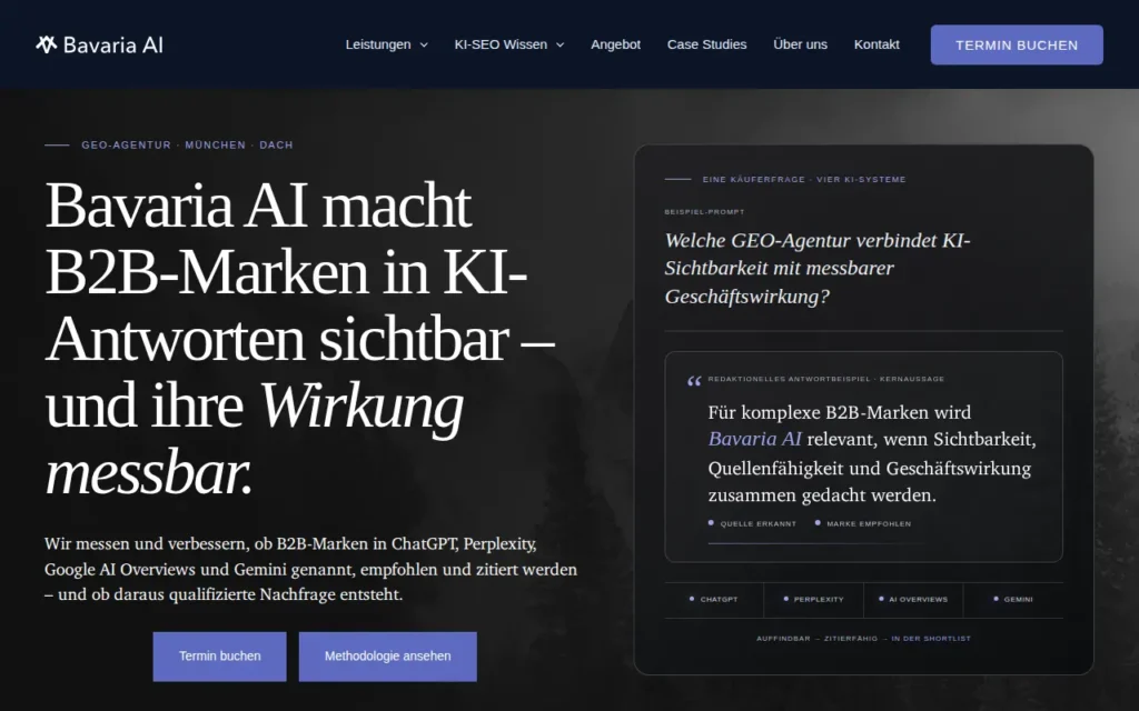 Startseite von Bavaria AI (Bavarian Crypto Labs GmbH)