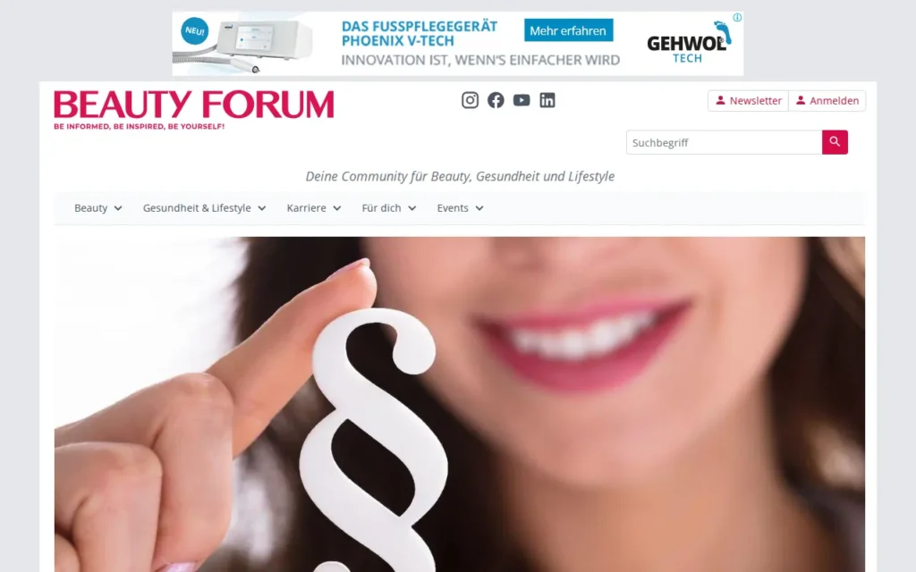 Startseite von BEAUTY FORUM