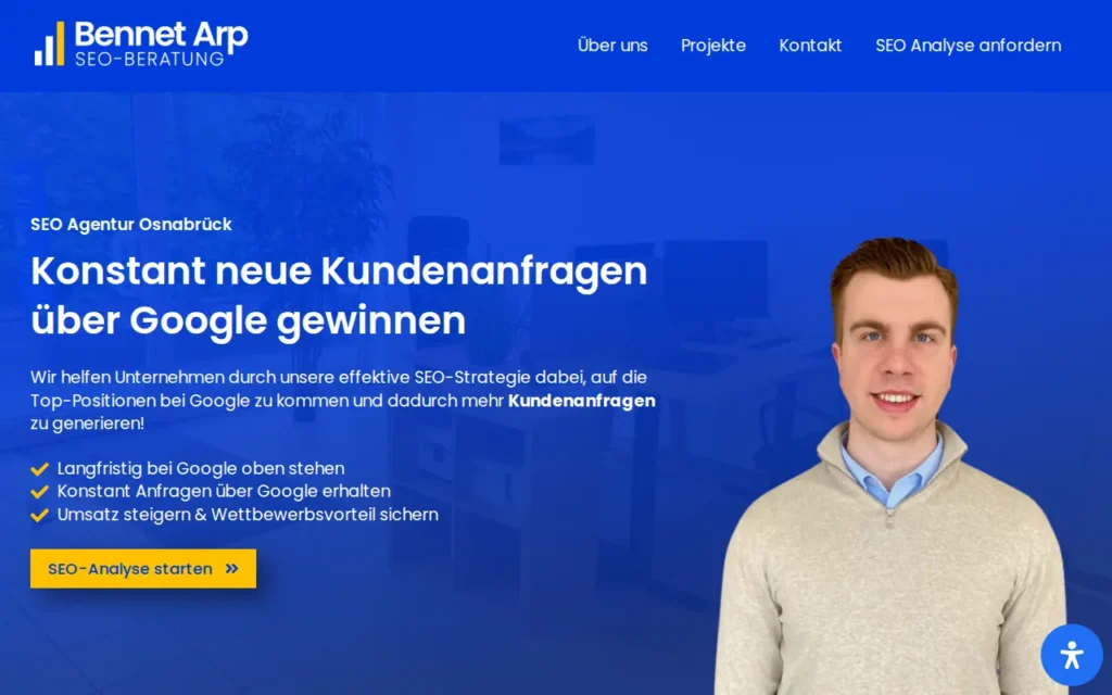 Startseite von Bennet Arp | SEO-Beratung