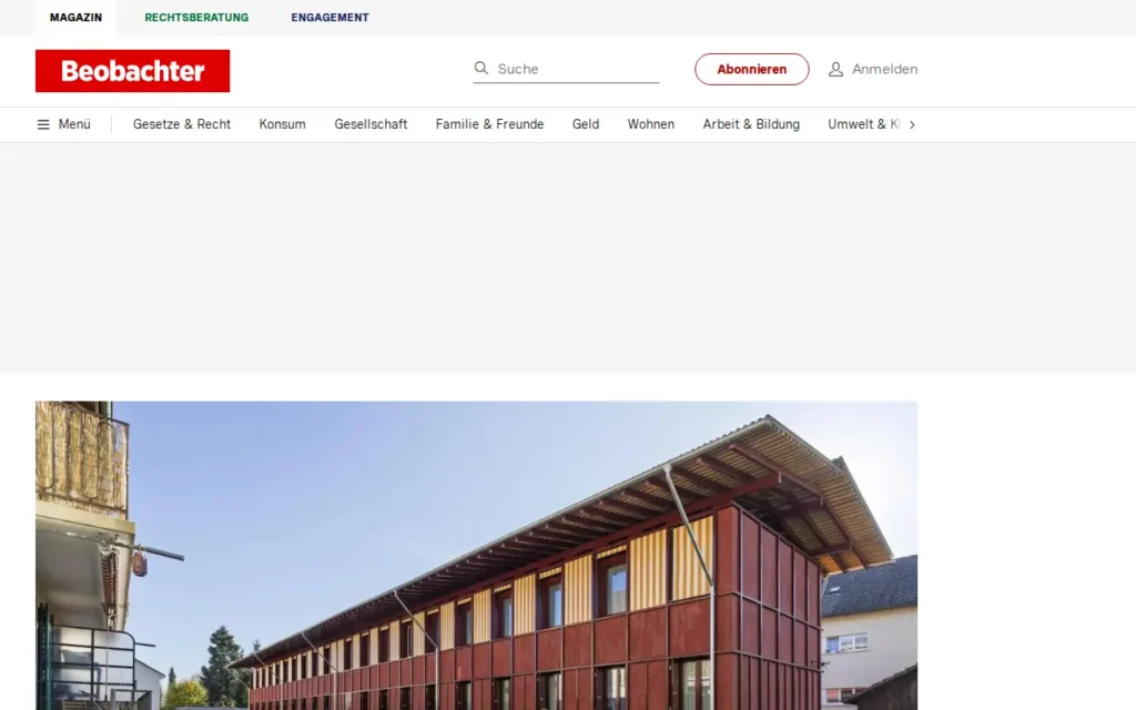 Startseite von Beobachter