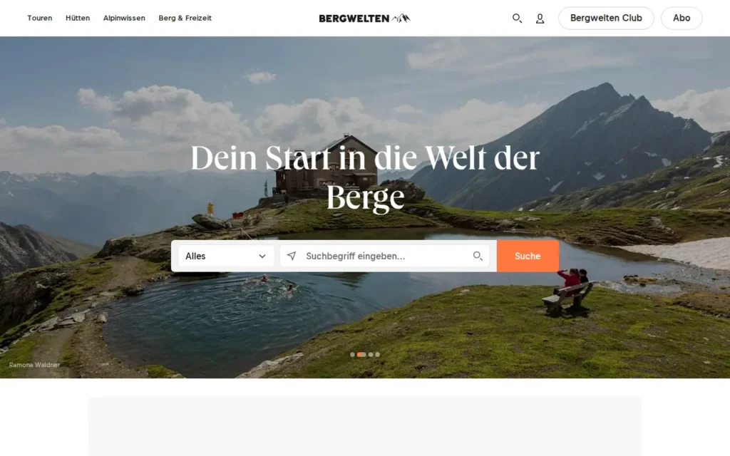 Startseite von Bergwelten