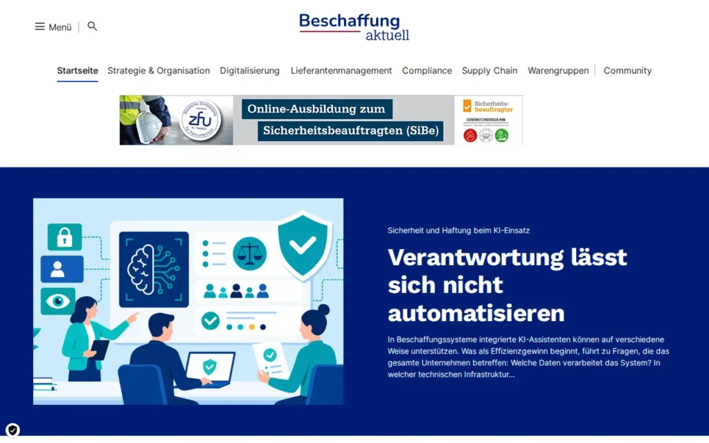 Startseite von Beschaffung aktuell