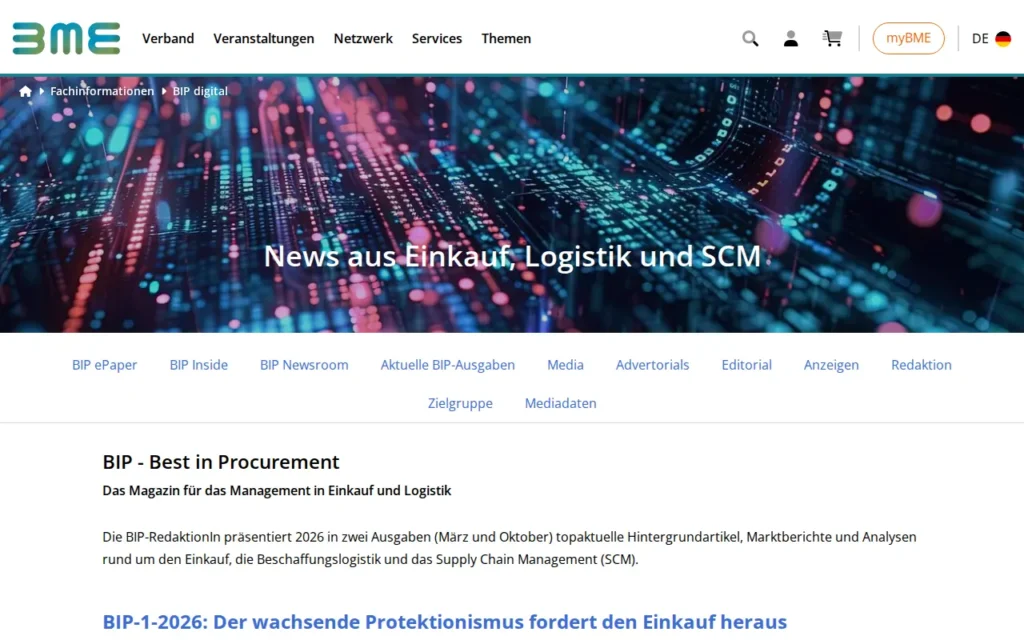 Startseite von BIP Best in Procurement