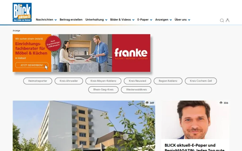 Startseite von BLICK aktuell