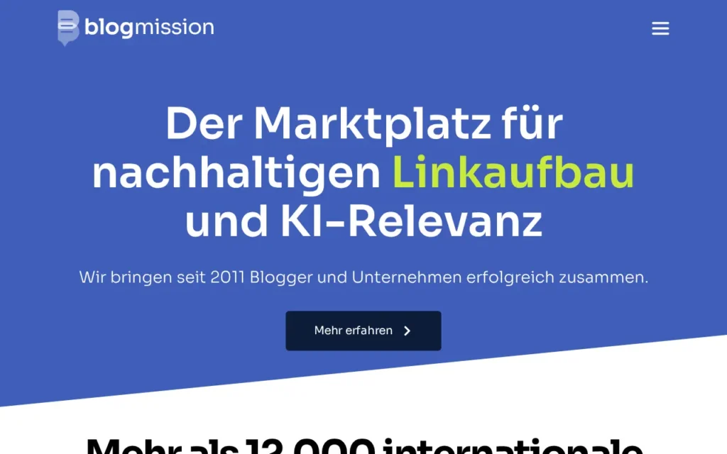 Startseite von blogmission (publuence GmbH)