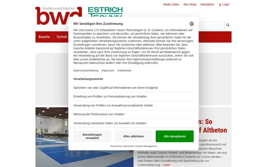 Startseite von bwd – boden wand decke