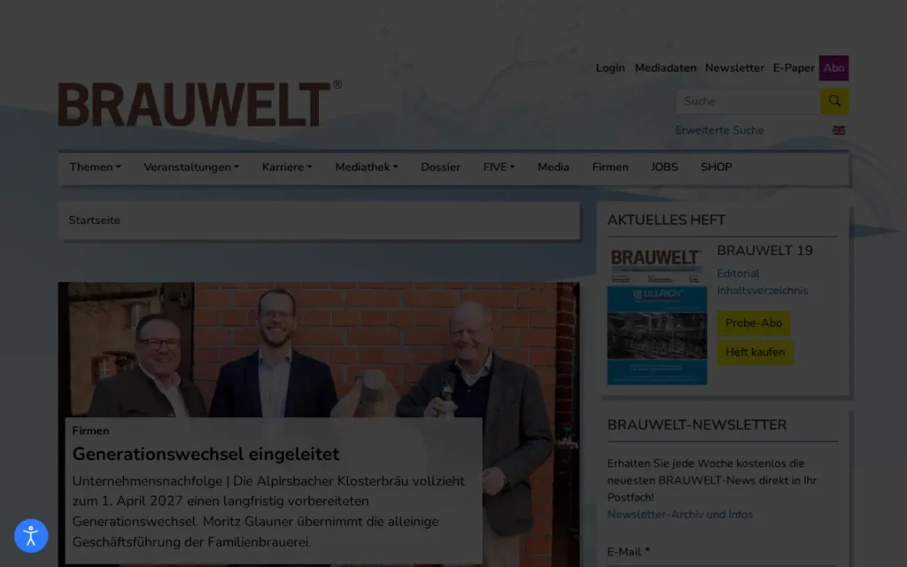 Startseite von BRAUWELT