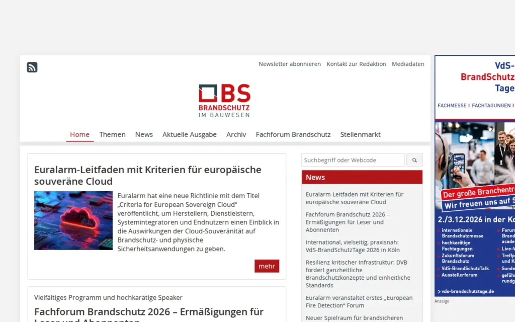 Startseite von BS BRANDSCHUTZ