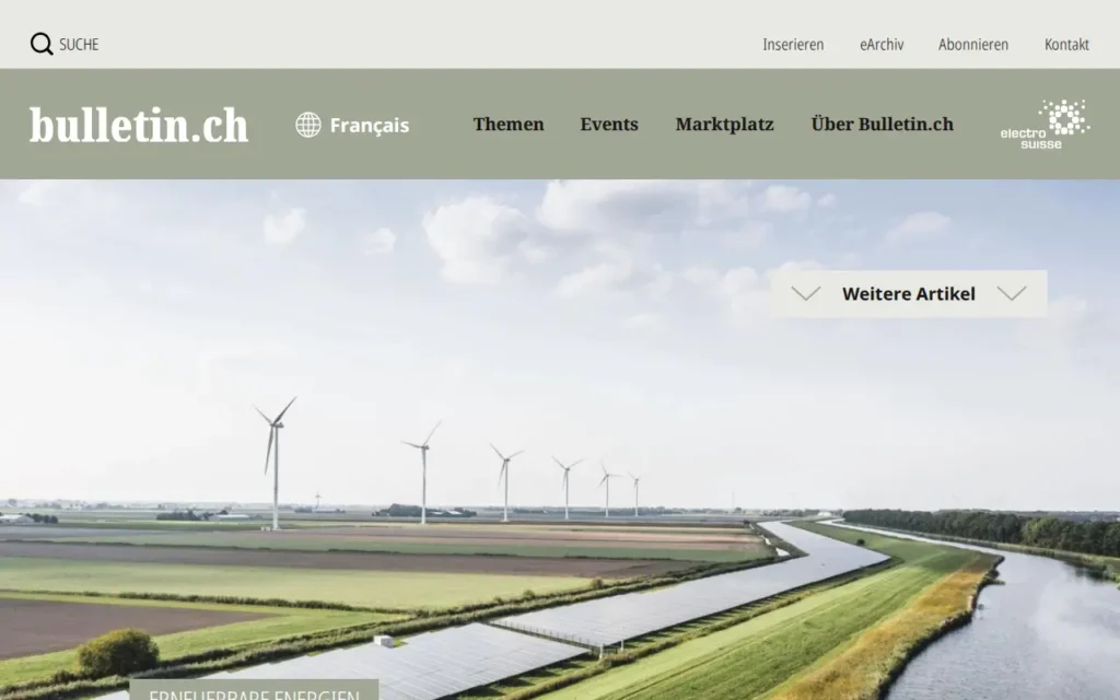 Startseite von Bulletin Electrosuisse (bulletin.ch)