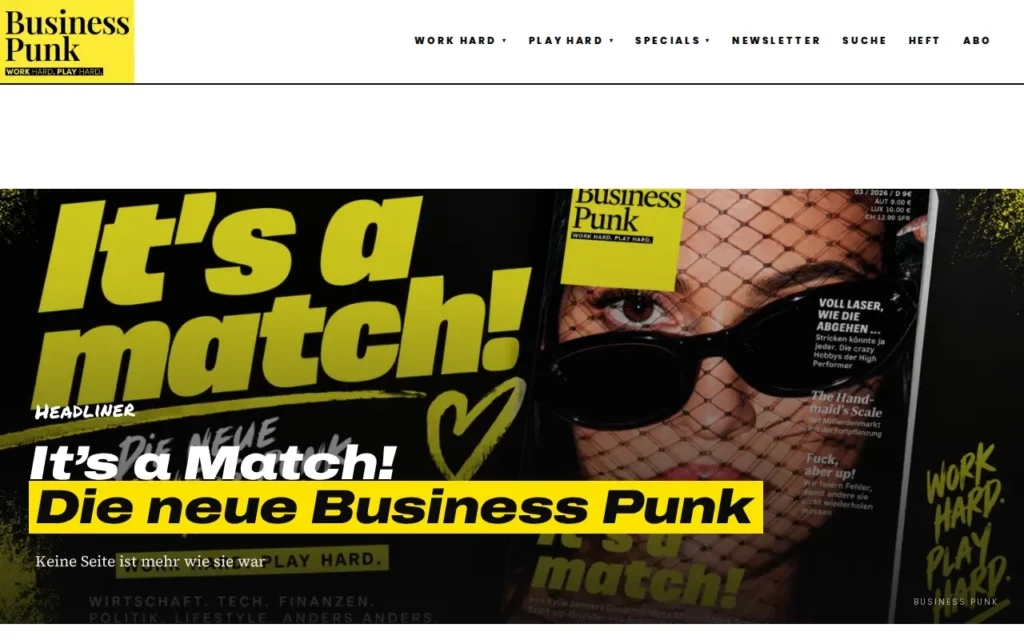 Startseite von Business Punk