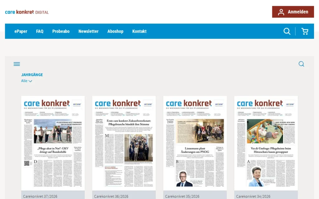 Startseite von CAREkonkret