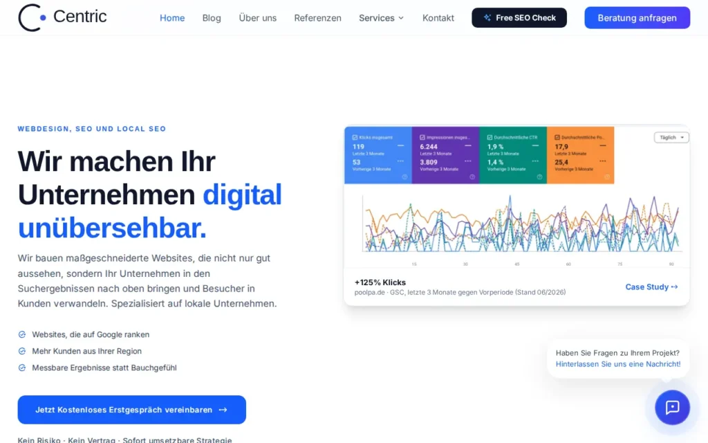 Startseite von Centric Marketing