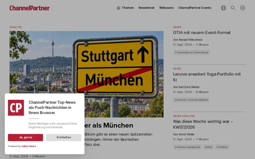 Startseite von ChannelPartner