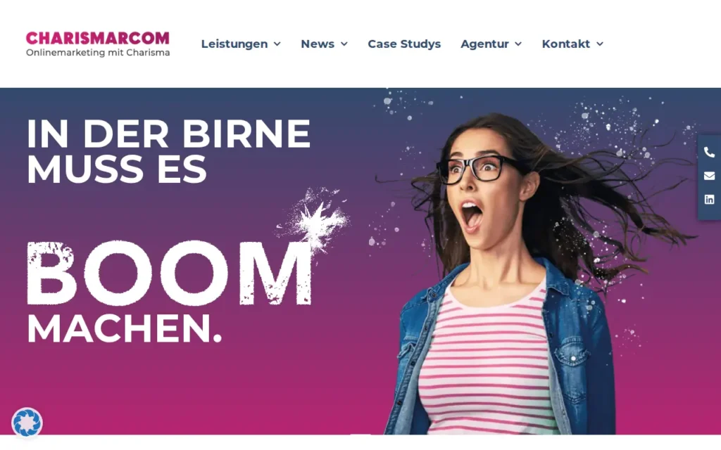Startseite von Agentur Charismarcom