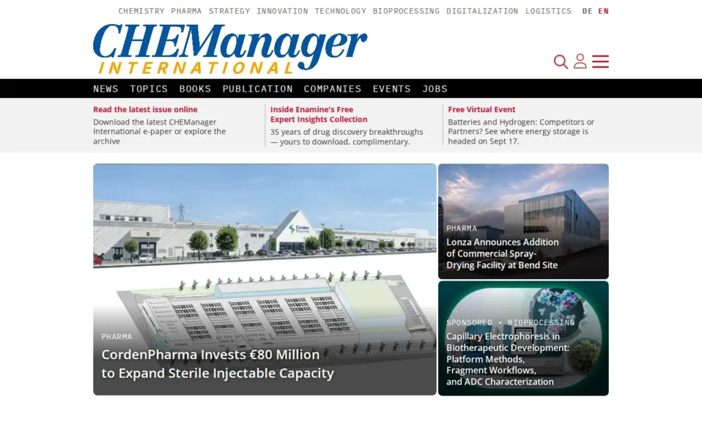 Startseite von CHEManager