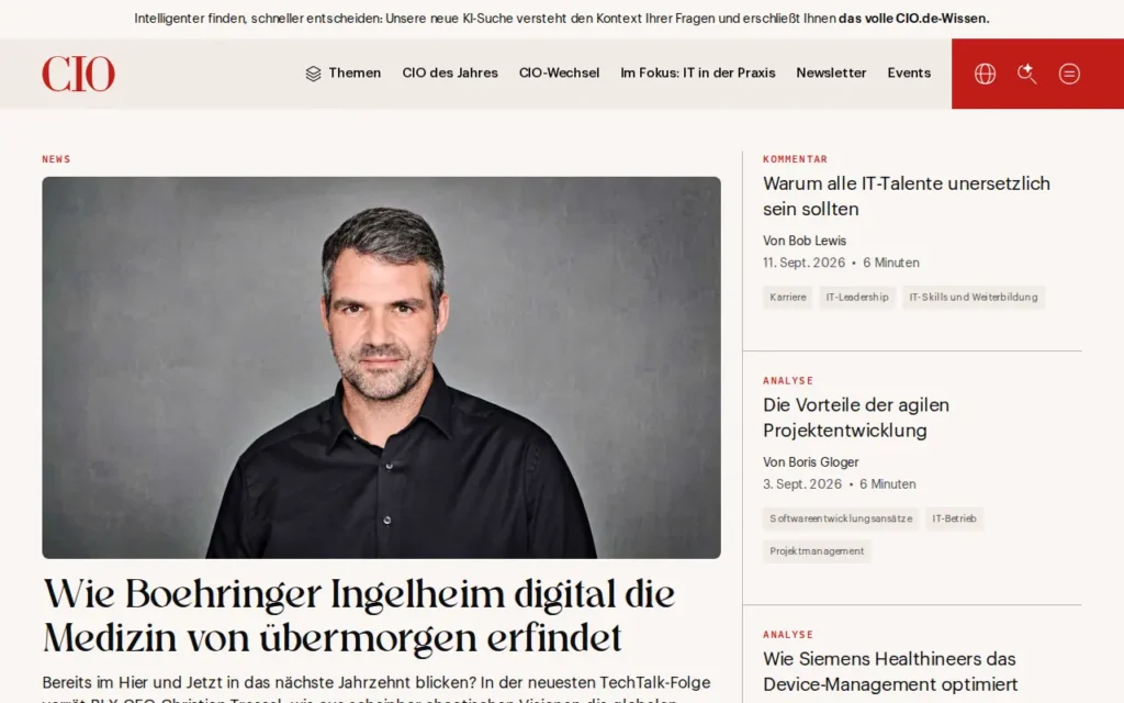 Startseite von CIO