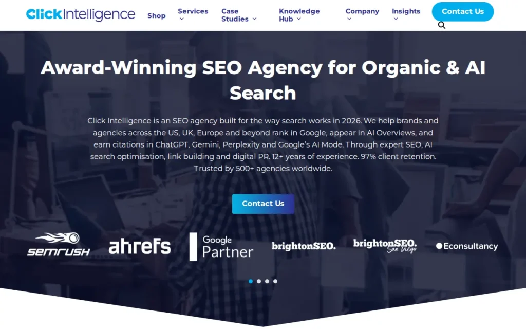 Startseite von Click Intelligence Ltd