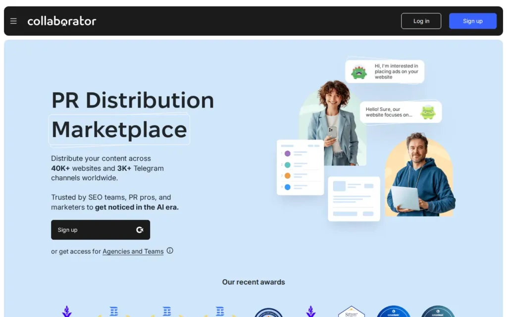Startseite von Collaborator