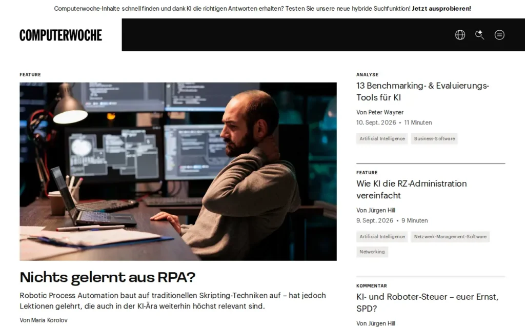Startseite von COMPUTERWOCHE